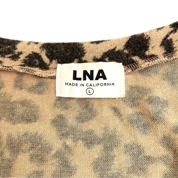 LNA Leopard Print Brushed Bitten Sweater - Picture 8 of 12